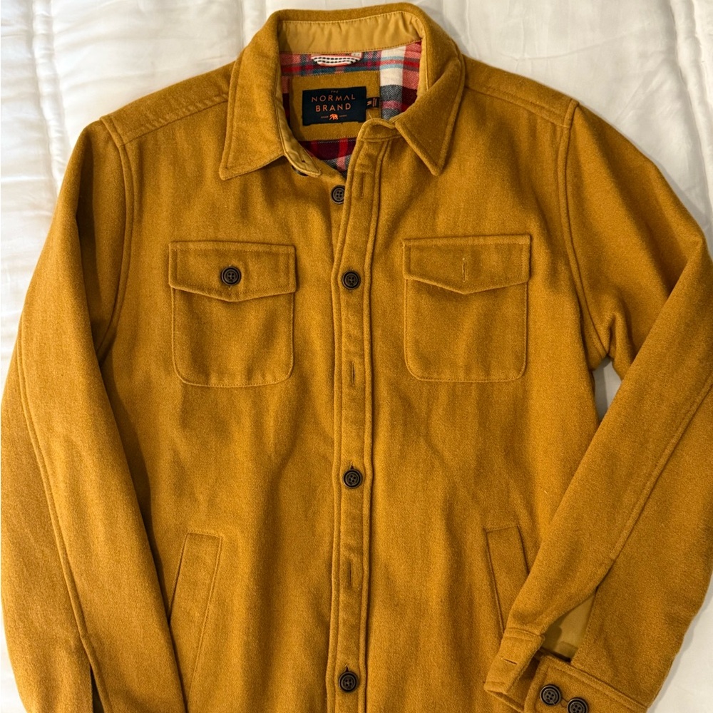 The Normal Brand Mustard Shirt Jacket